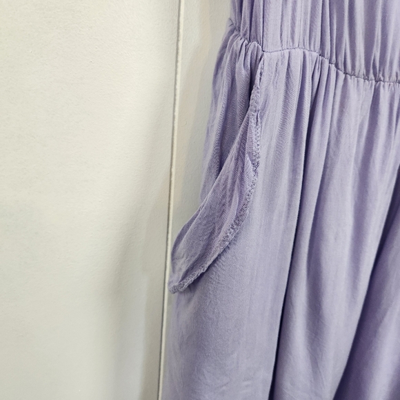 Aritzia Talula Lilac Purple Ulla Sweetheart Ruffle Mini Dress Pockets Size XS - Picture 5 of 7